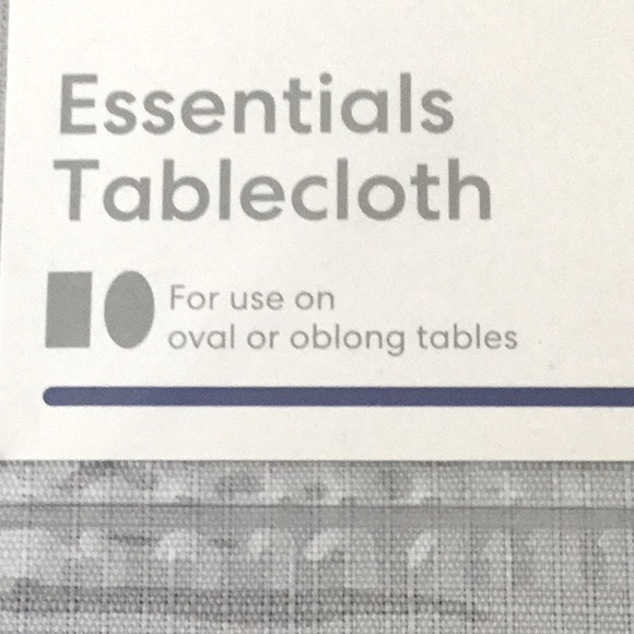 Bed Bath & Beyond Essentials Gray Tablecloth, Dual Fit, Oblong or Rectangular. - Picture 2 of 7